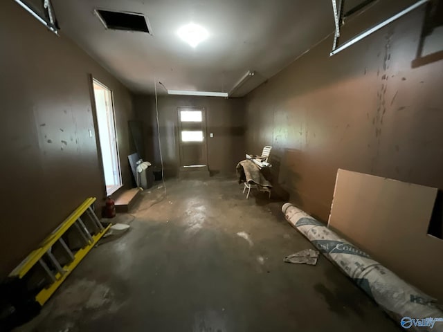 interior space featuring a garage