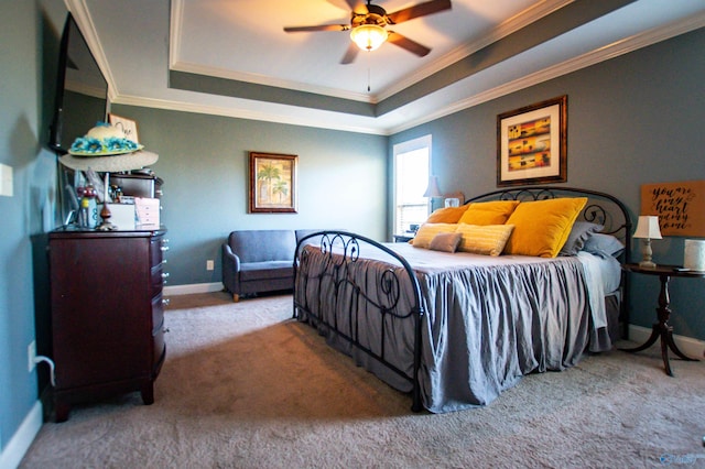 29960 Copper Run Dr, Harvest, AL 35749 - bedroom with carpet, ornamental molding, and a raised ceiling