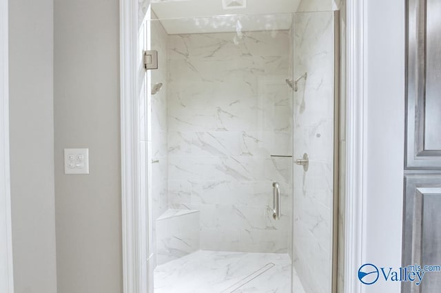 HUNTINGTONB Newby Chapel Rd, Athens, AL 35613 - full bathroom with a marble finish shower