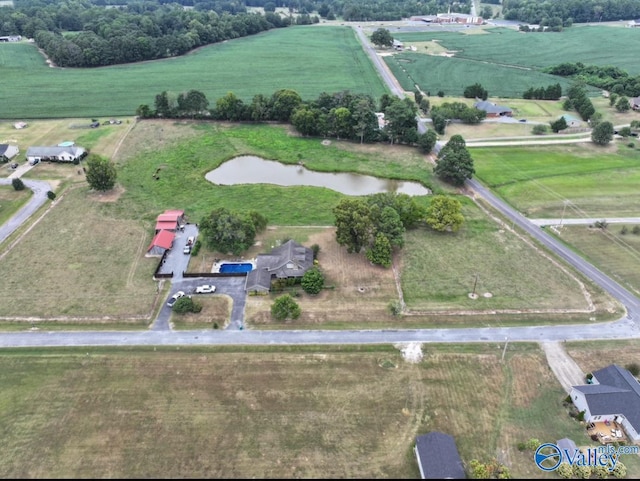 aerial view featuring a rural view