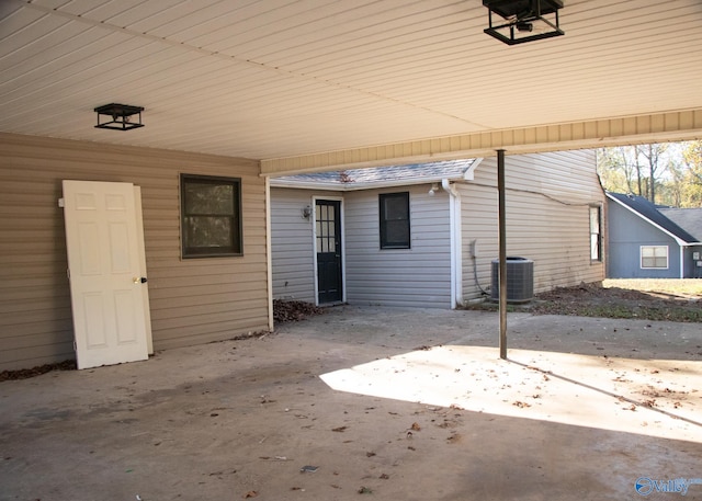 view of patio featuring central AC