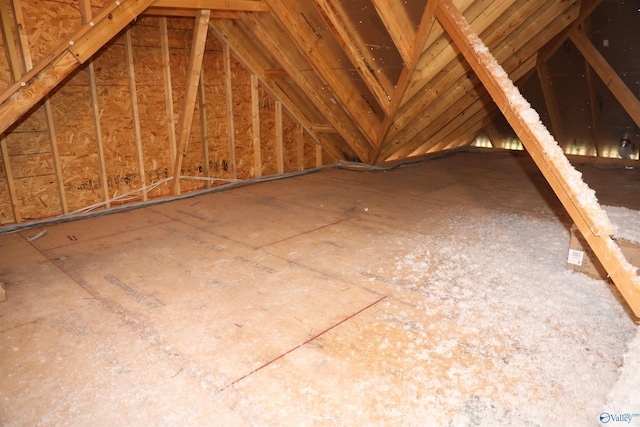 view of attic