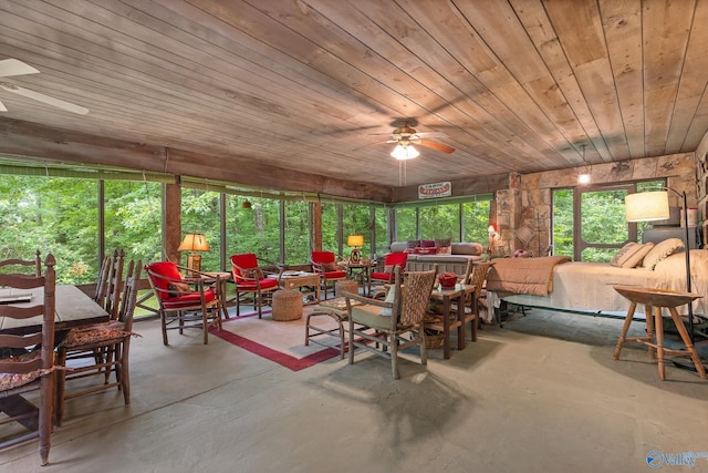 LOT1 Moon Lake Rd, Mentone, AL 35984 - sunroom / solarium with concrete flooring and wooden ceiling
