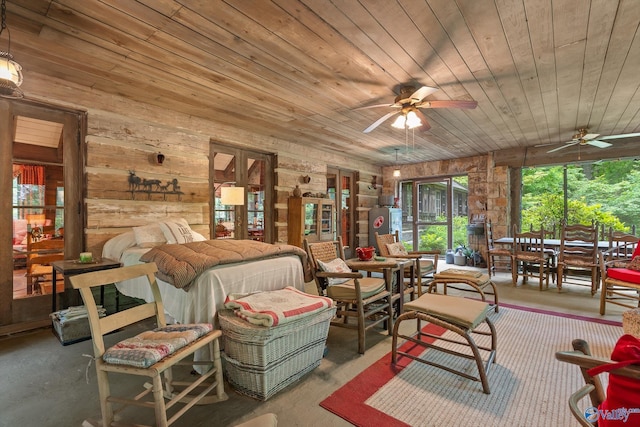 LOT1 Moon Lake Rd, Mentone, AL 35984 - view of patio / terrace with ceiling fan, outdoor dining area, and french doors