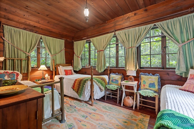 LOT1 Moon Lake Rd, Mentone, AL 35984 - bedroom with wood finished floors, wood walls, wood ceiling, and vaulted ceiling