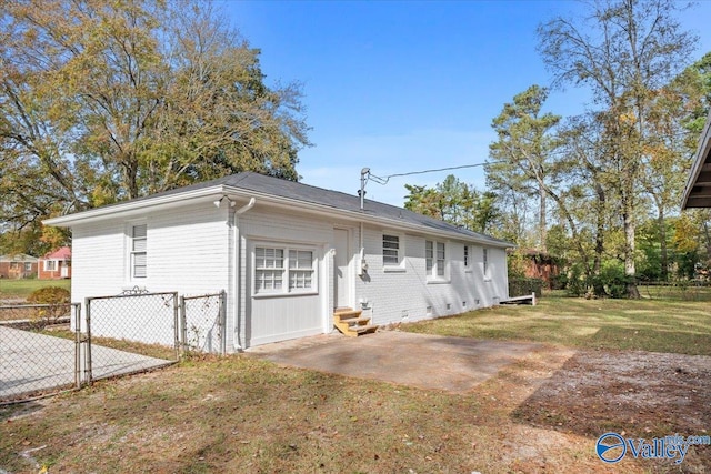 exterior space with a yard