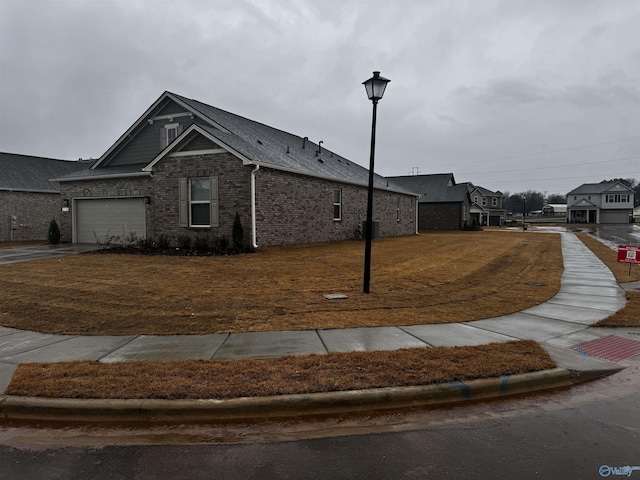 exterior space featuring a garage