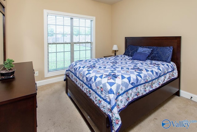 view of carpeted bedroom