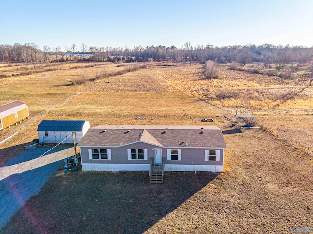 bird's eye view with a rural view