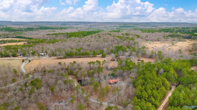 birds eye view of property with a rural view