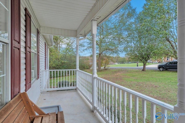 balcony with covered porch