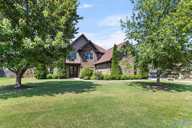17259 Obsidian Cir, Athens, AL 35613 - view of front of home with stone siding and french doors
