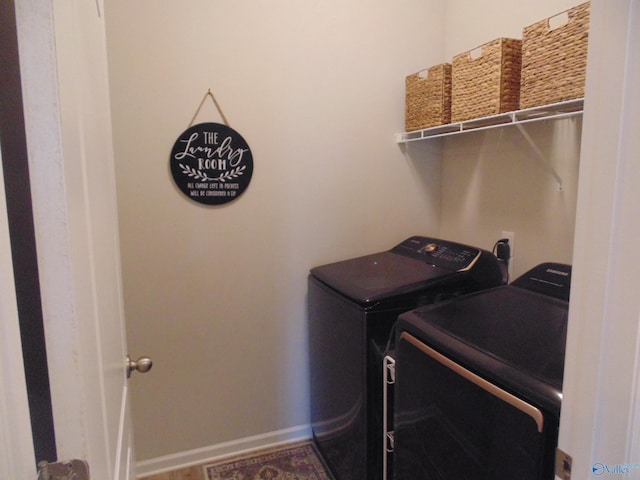 110 Oak Path Ln, Harvest, AL 35749 - washroom featuring washing machine and dryer and baseboards