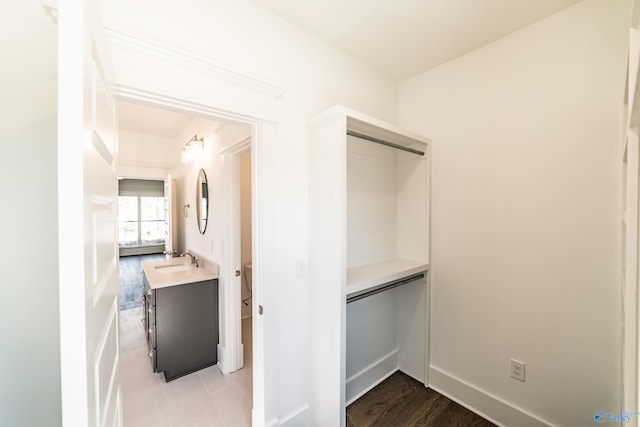 spacious closet featuring a sink