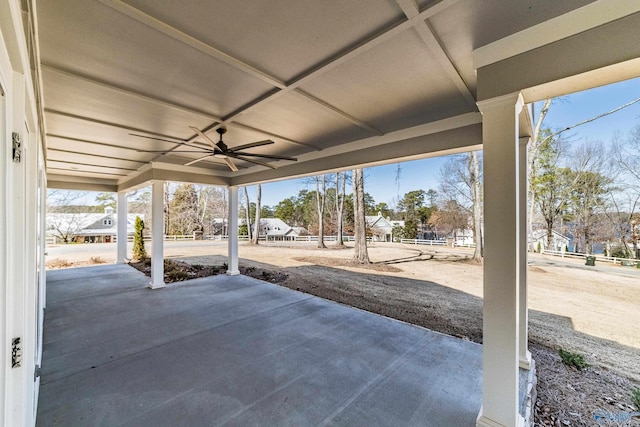 view of patio / terrace with ceiling fan