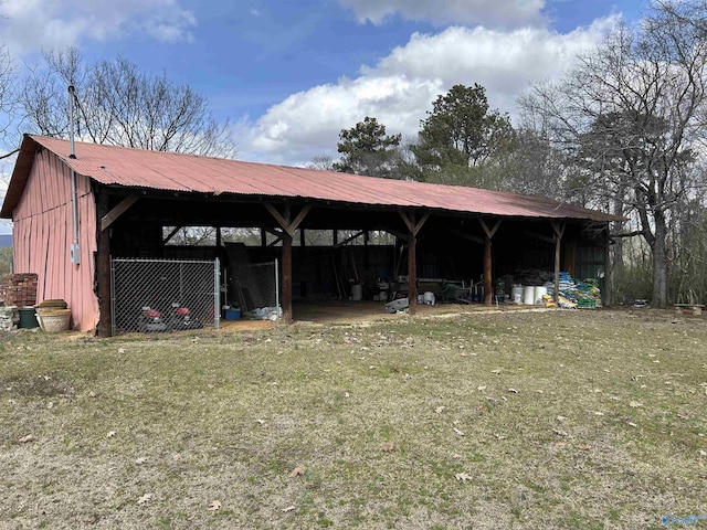 view of pole building with a carport