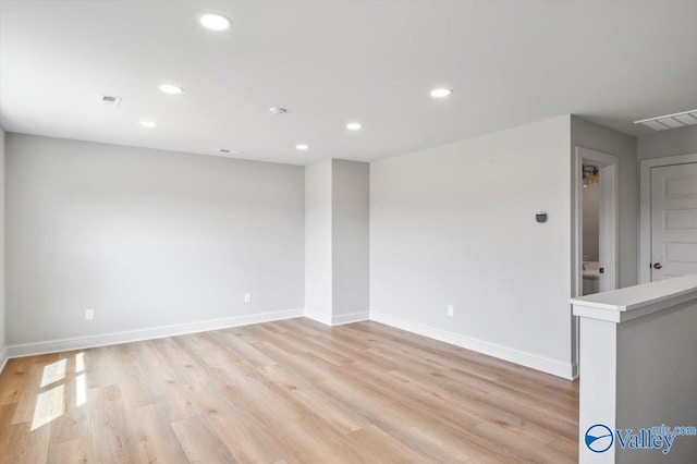 empty room featuring light hardwood / wood-style flooring