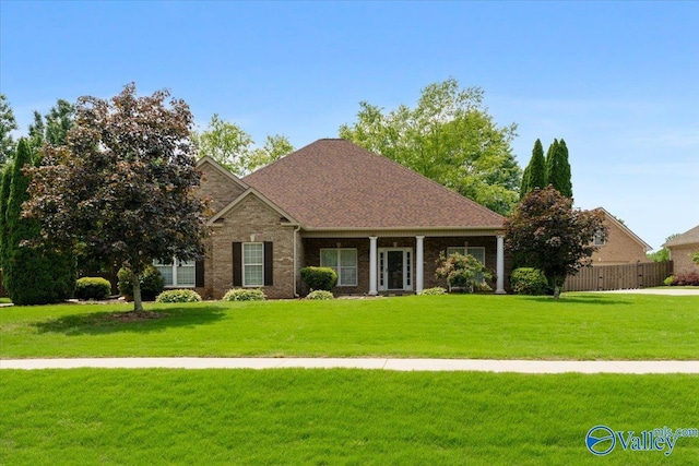 view of front of home with brick siding
