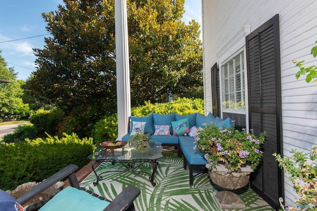 view of patio / terrace with an outdoor hangout area