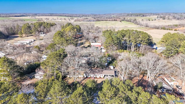 bird's eye view featuring a rural view