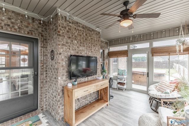 view of sunroom / solarium