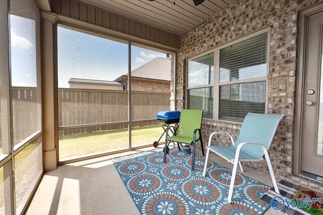 view of sunroom / solarium