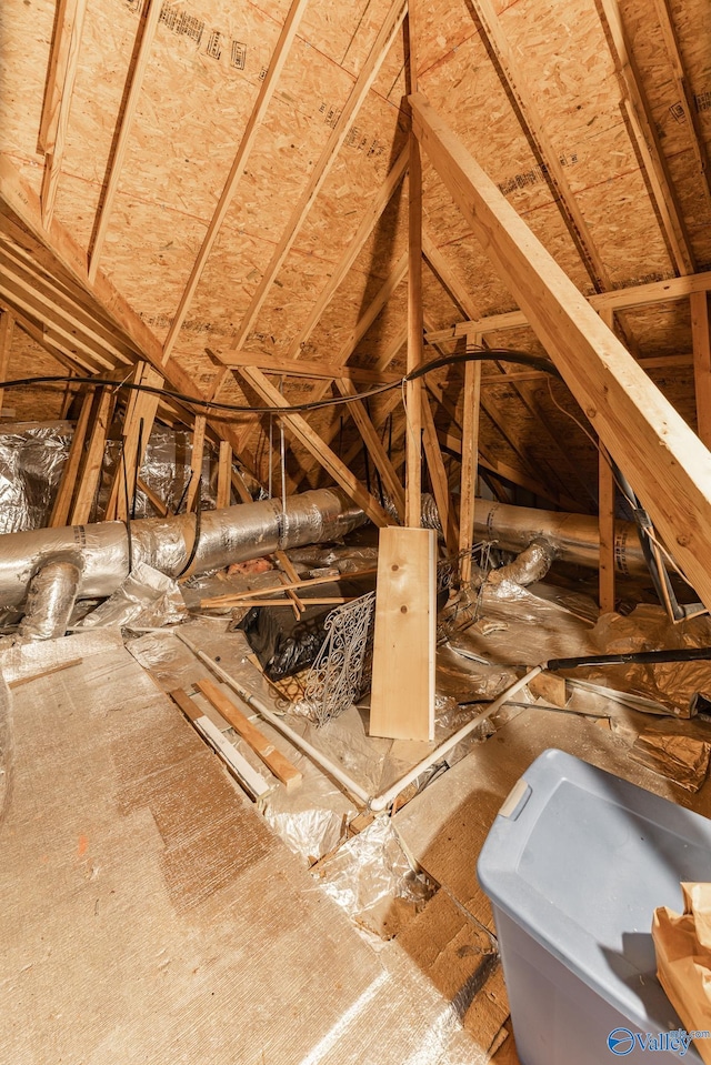 view of attic