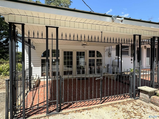 exterior space with fence