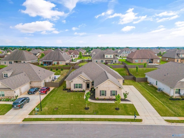 aerial view with a residential view