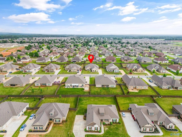 aerial view featuring a residential view