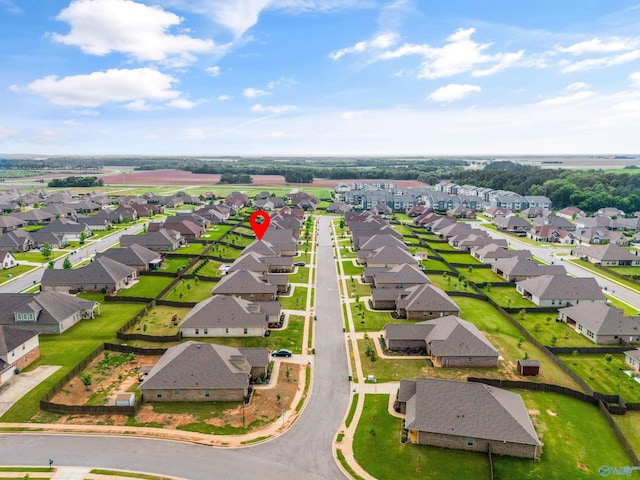 bird's eye view with a residential view
