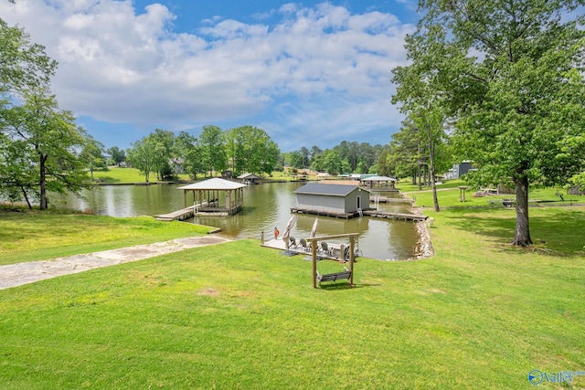 915 County Road 349, Leesburg, AL 35983 - dock area featuring a yard and a water view