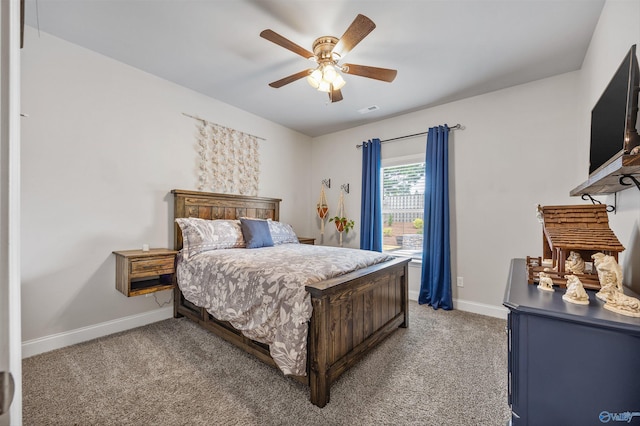 7417 Nature Walk Way SE, Owens Cross Roads, AL 35763 - bedroom featuring light colored carpet, baseboards, and ceiling fan