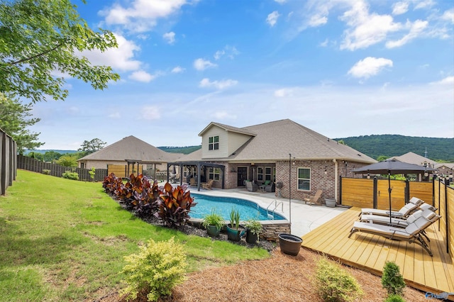 7417 Nature Walk Way SE, Owens Cross Roads, AL 35763 - view of pool featuring a wooden deck and a patio