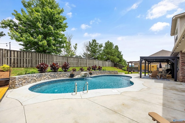 7417 Nature Walk Way SE, Owens Cross Roads, AL 35763 - view of swimming pool with a gazebo, a fenced backyard, and a patio area