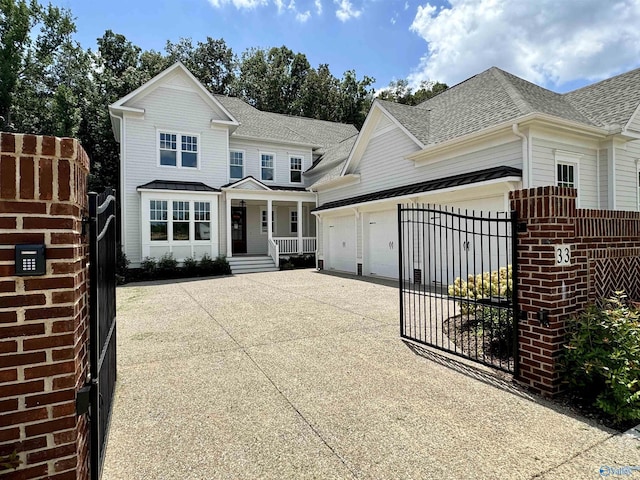 front of property featuring a garage