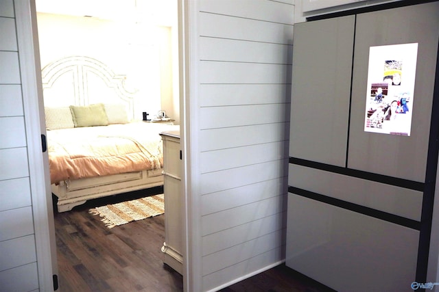 bedroom featuring dark hardwood / wood-style floors