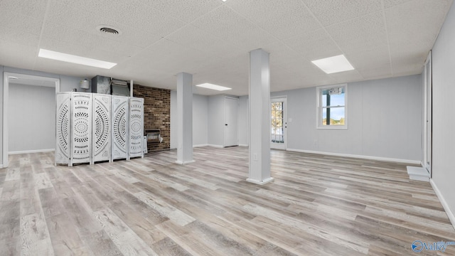 2055 Big Nose Dr, Centre, AL 35960 - below grade area featuring wood finished floors and baseboards