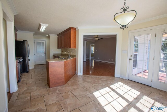 kitchen featuring a healthy amount of sunlight, appliances with stainless steel finishes, and sink