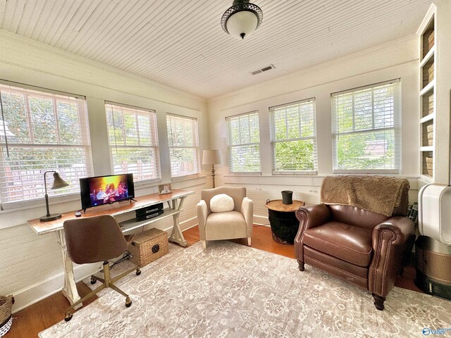 sunroom with visible vents