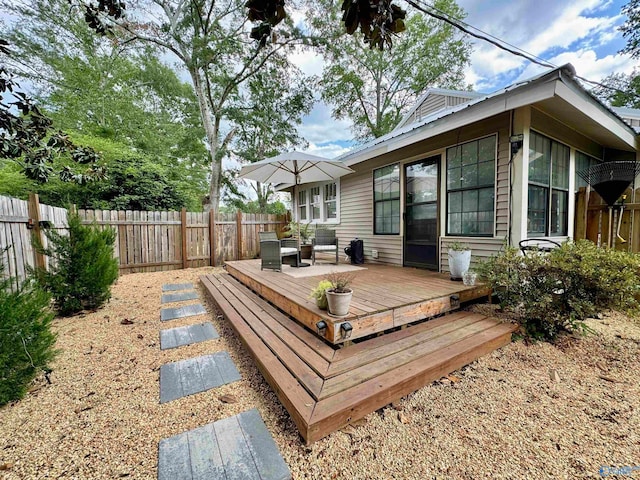 view of wooden terrace