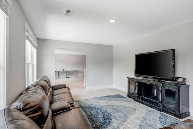 view of carpeted living room