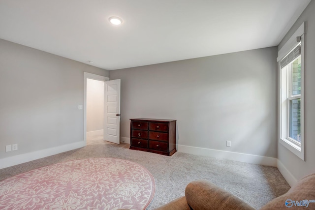 carpeted bedroom with multiple windows