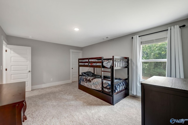 view of carpeted bedroom