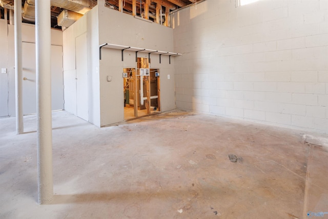 1002 Woodbine Rd, Madison, AL 35758 - unfinished below grade area featuring concrete block wall