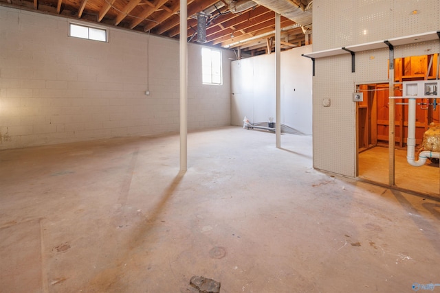 1002 Woodbine Rd, Madison, AL 35758 - below grade area featuring concrete block wall