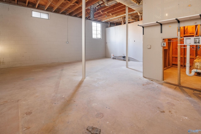 1002 Woodbine Rd, Madison, AL 35758 - below grade area with concrete block wall