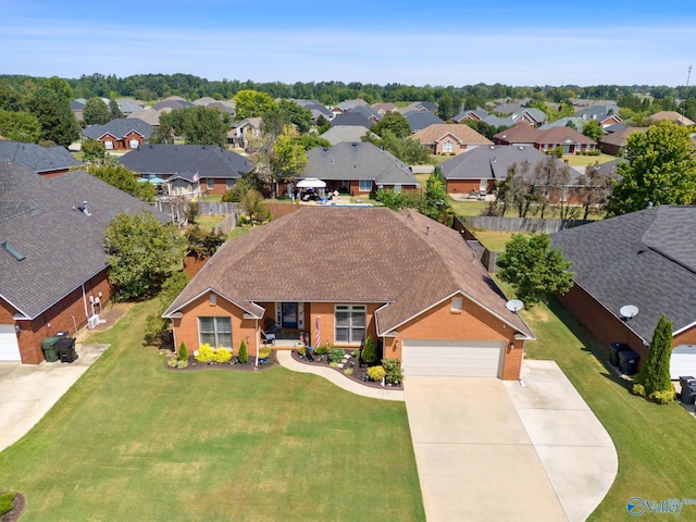 birds eye view of property featuring a residential view