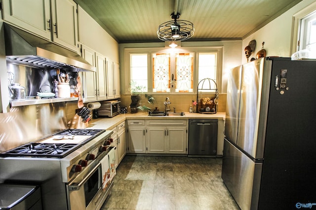 kitchen featuring sink, white cabinetry, appliances with stainless steel finishes, decorative backsplash, and light tile patterned floors