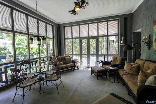 sunroom / solarium with a wealth of natural light